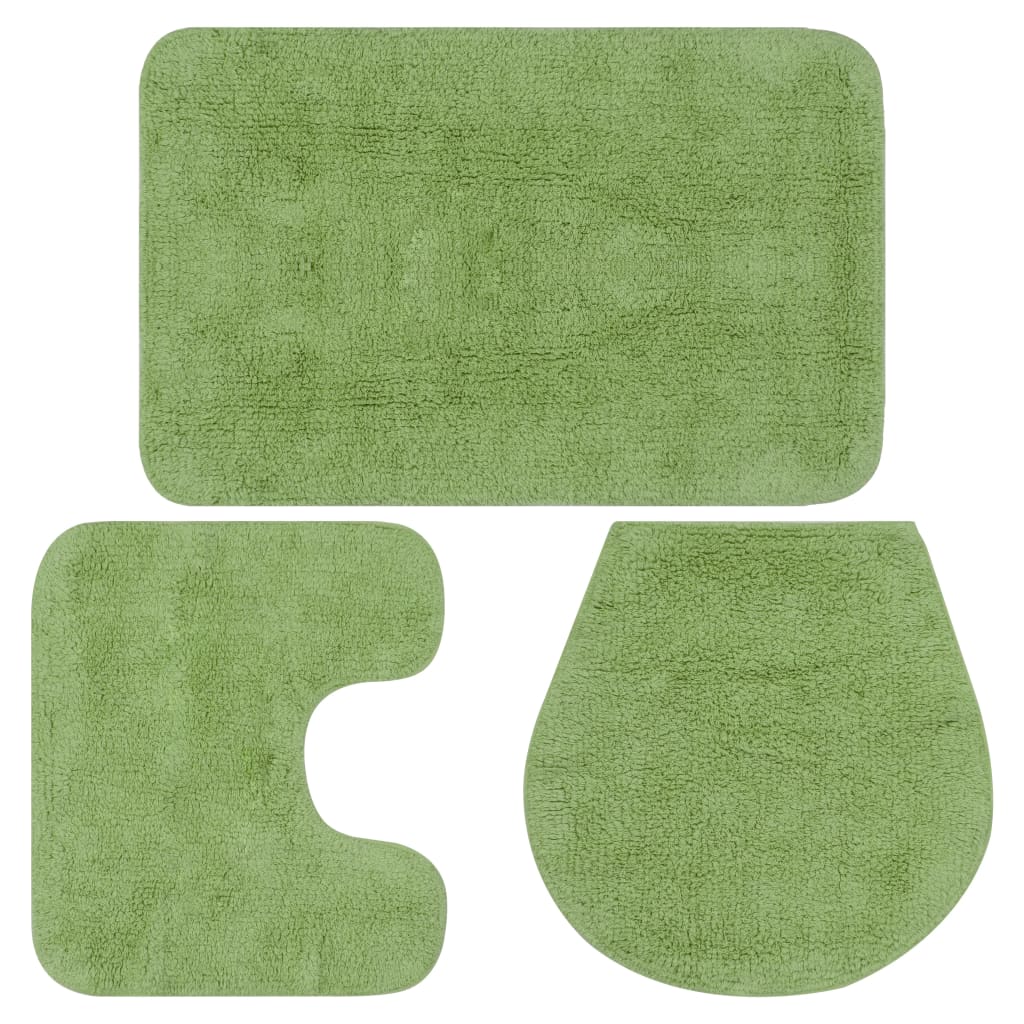 Set Covorașe Baie, 3 Piese, , Textil