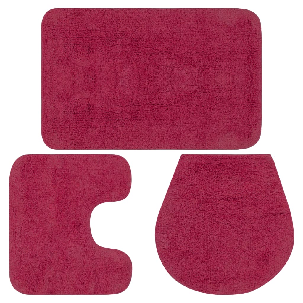 Set Covorașe Baie, 3 Piese, , Textil