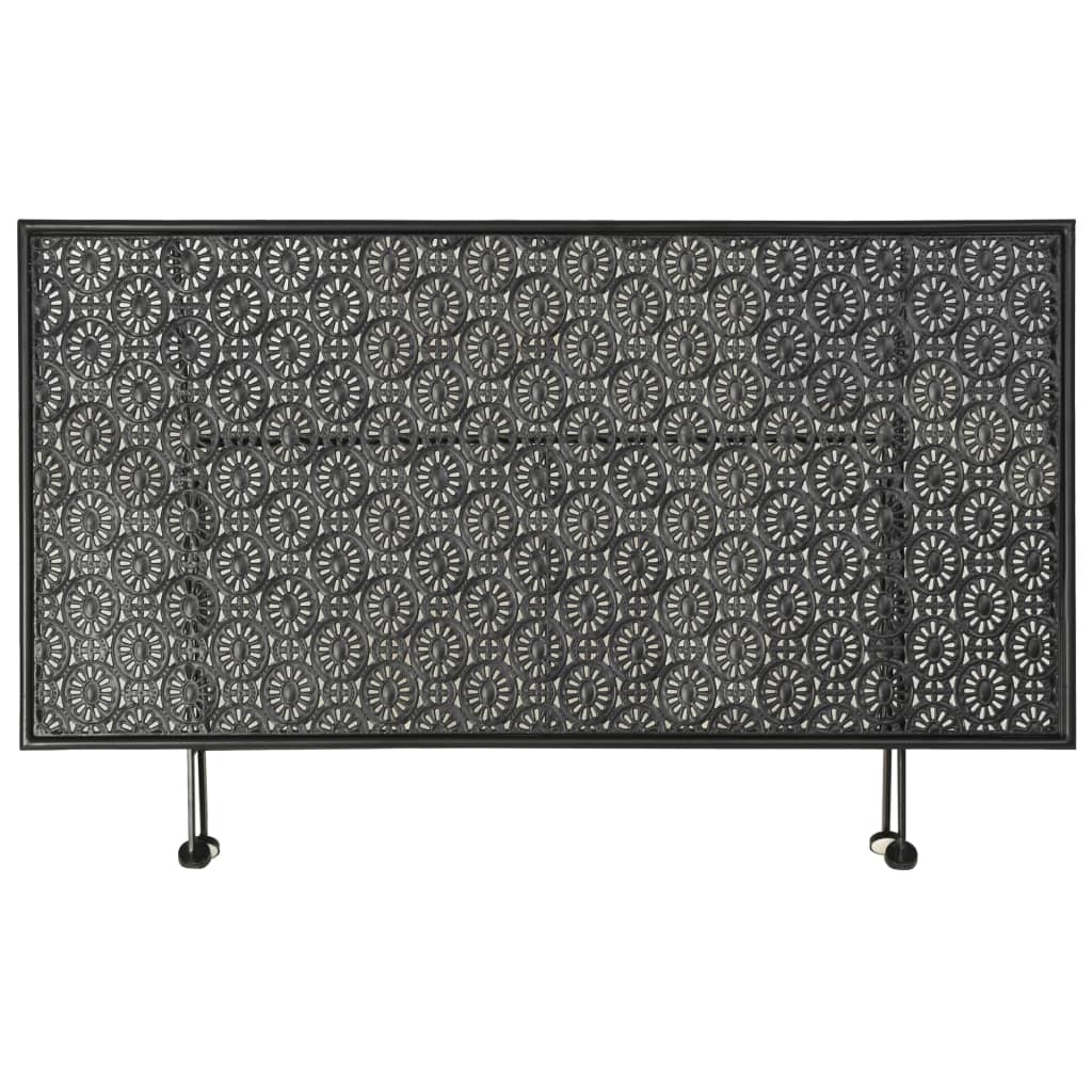 Măsuță De Cafea Pliabilă, Vintage, Negru, 100X50X45 Cm, Metal