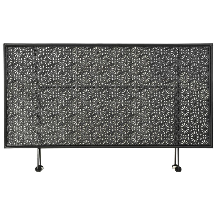 Măsuță De Cafea Pliabilă, Vintage, Negru, 100X50X45 Cm, Metal
