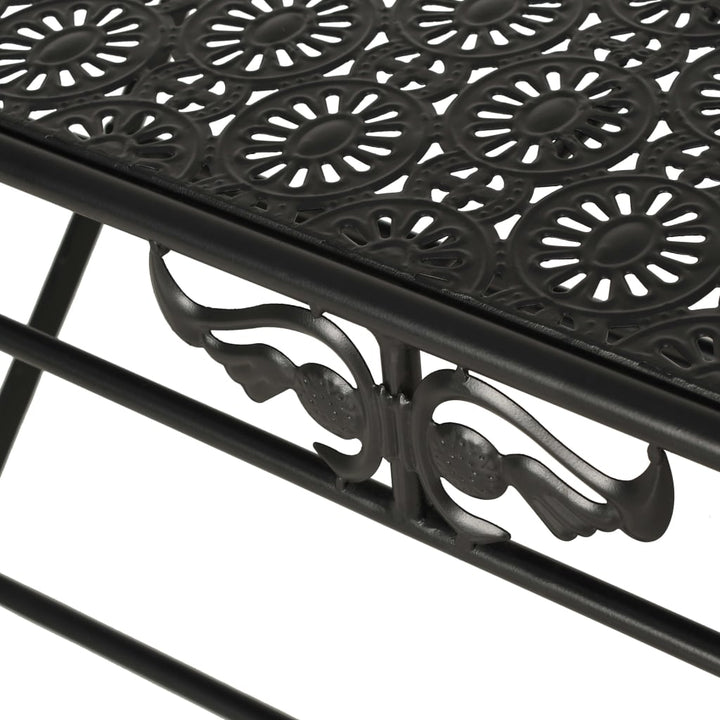 Măsuță De Cafea Pliabilă, Vintage, Negru, 100X50X45 Cm, Metal