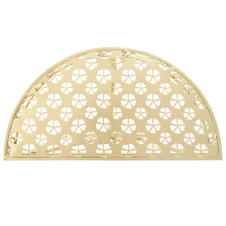 Masă Laterală Stil Vintage Semirotundă Metal 72X36X74 Cm