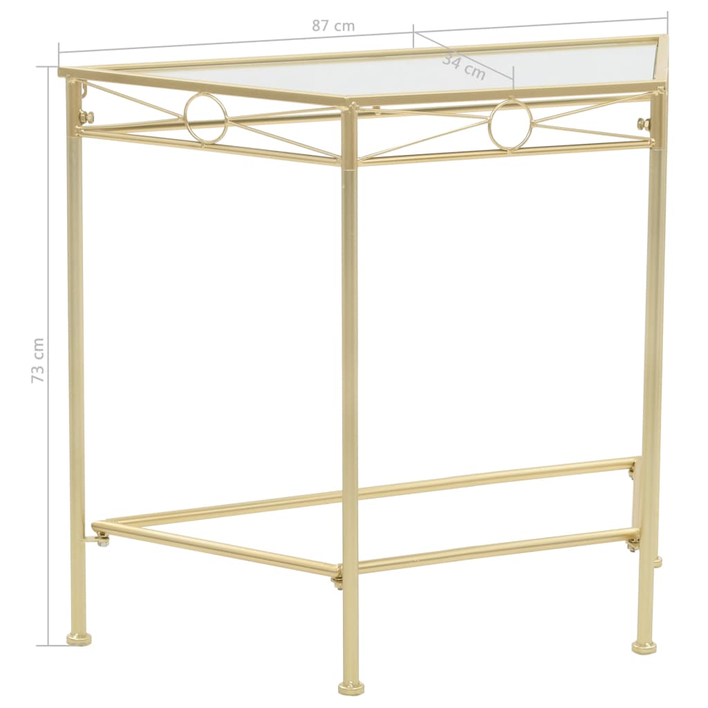 Masă Laterală Stil Vintage, , 87 X 34 X 73 Cm, Metal
