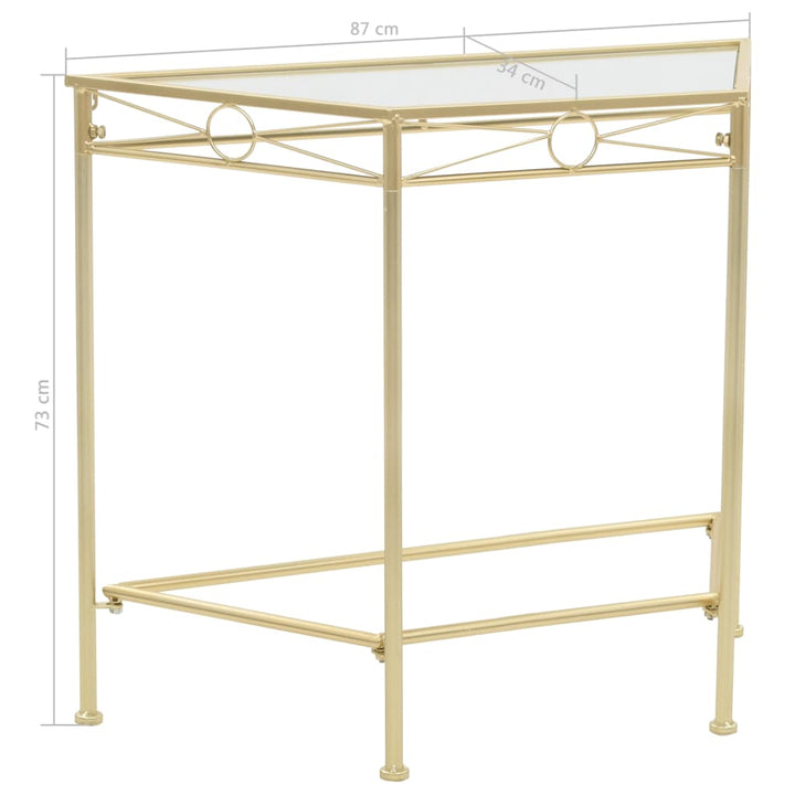 Masă Laterală Stil Vintage, , 87 X 34 X 73 Cm, Metal