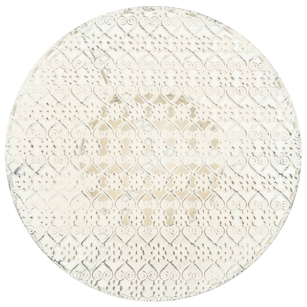 Masă Bistro În Stil Vintage Rotundă, Alb, 40X70 Cm, Metal