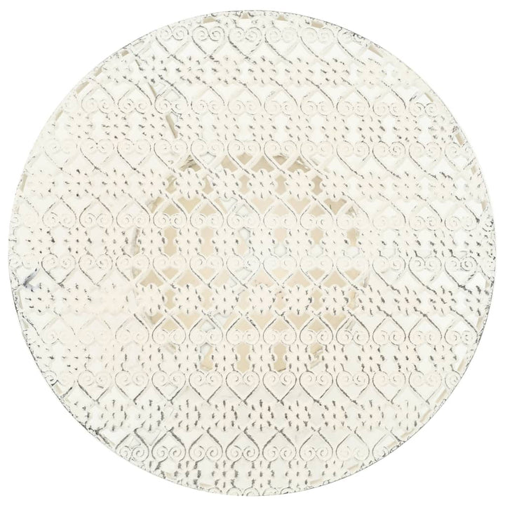 Masă Bistro În Stil Vintage Rotundă, Alb, 40X70 Cm, Metal