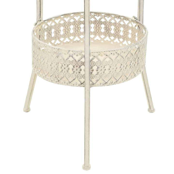 Masă Bistro În Stil Vintage Rotundă, Alb, 40X70 Cm, Metal