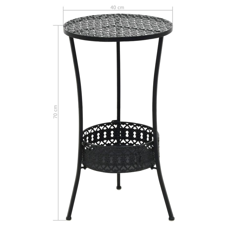 Masă De Bistro, Negru, 40 X 70 Cm, Metal