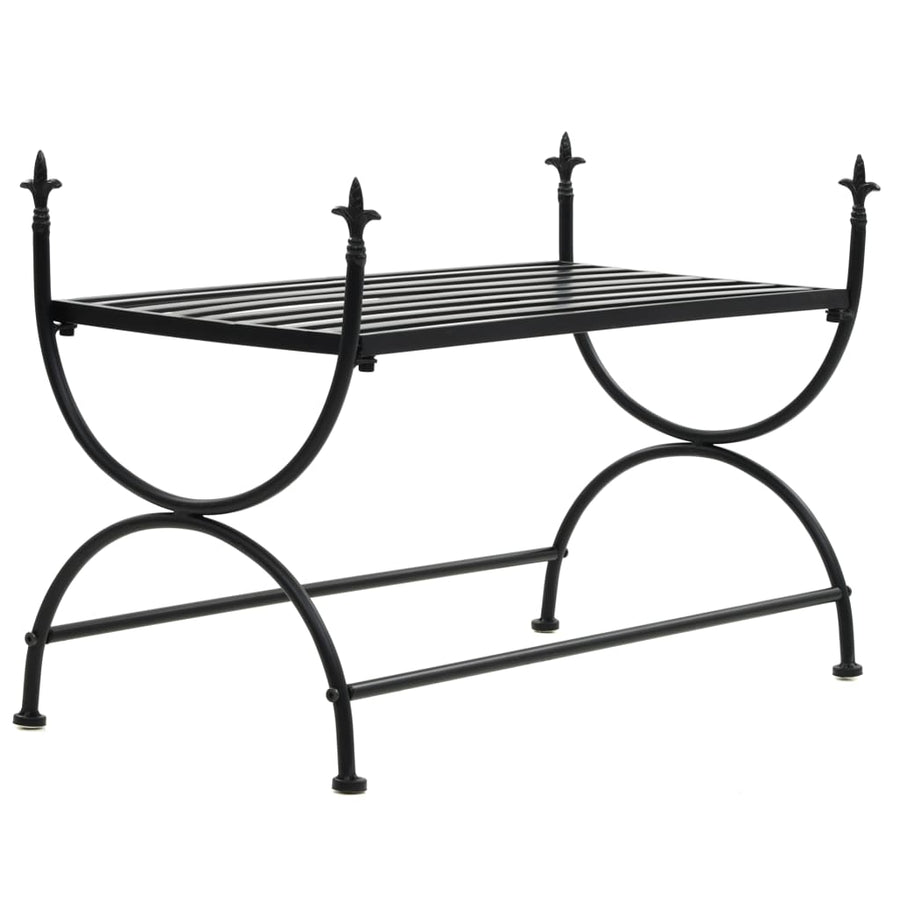 Bancă În Stil Vintage, Negru, Metal, 83X42X55 Cm