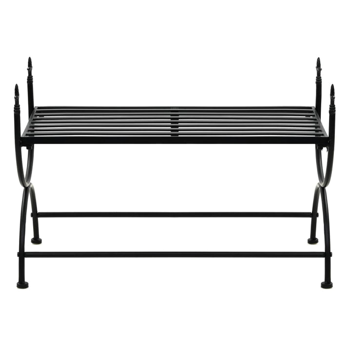 Bancă În Stil Vintage, Negru, Metal, 83X42X55 Cm