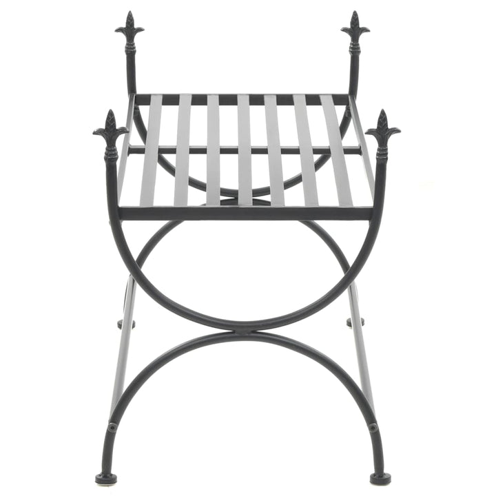 Bancă În Stil Vintage, Negru, Metal, 83X42X55 Cm