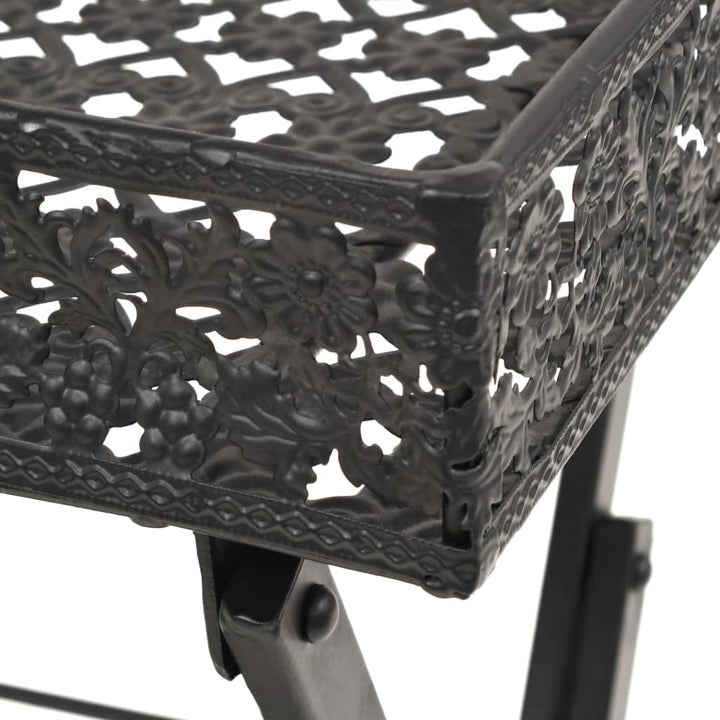 Măsuță De Ceai Pliabilă Stil Vintage Negru 58X35X72 Cm Metal