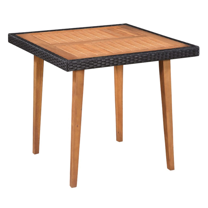 Set Mobilier De Exterior, 5 Piese, Negru Și Maro, Poliratan