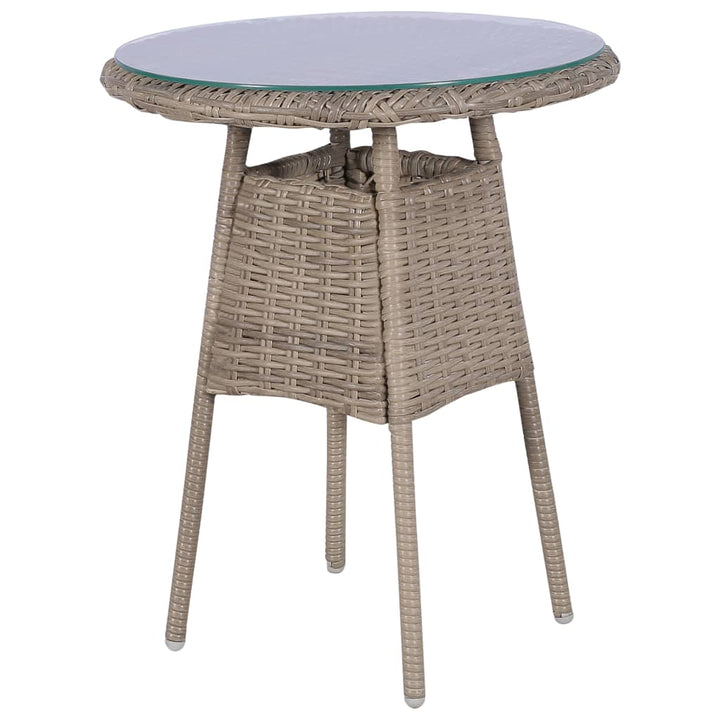 Set Bistro Cu Perne, 3 Piese, Maro, Poliratan