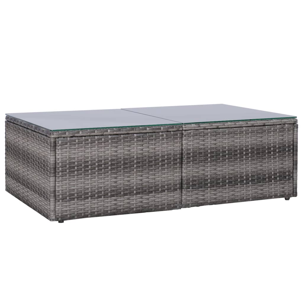 Set Mobilier De Grădină Cu Perne, 8 Piese, Gri, Poliratan