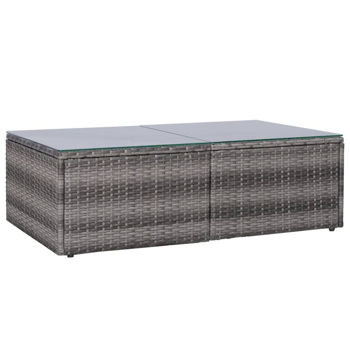 Set Mobilier De Grădină Cu Perne, 8 Piese, Gri, Poliratan