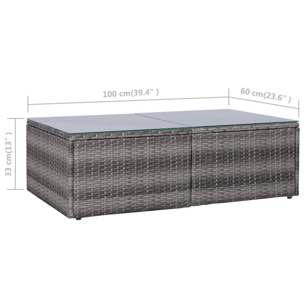 Set Mobilier De Grădină Cu Perne, 8 Piese, Gri, Poliratan