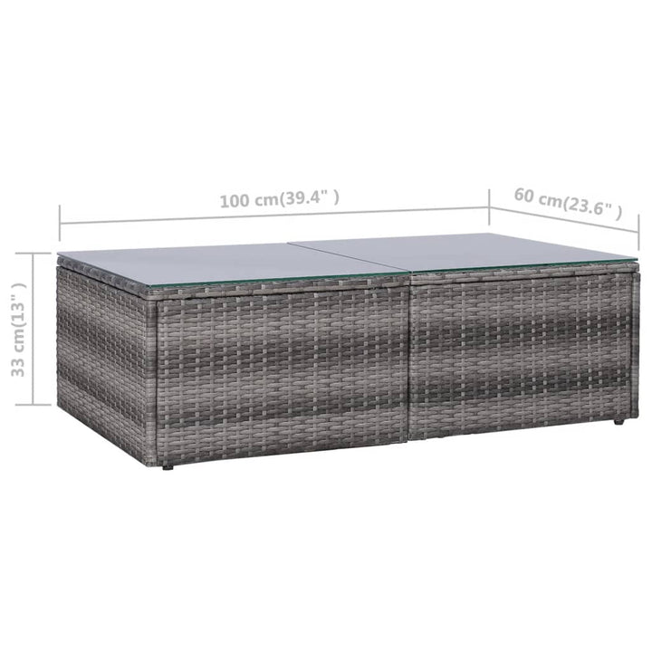 Set Mobilier De Grădină Cu Perne, 8 Piese, Gri, Poliratan