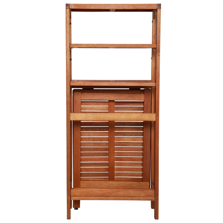Set Mobilier Bistro Pliabil, 3 Piese, Lemn Masiv De Acacia