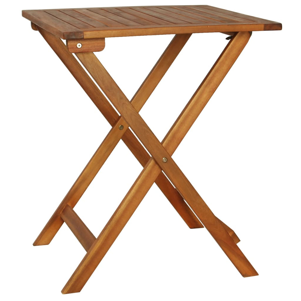 Set Bistro Pliabil Cu Perne, 3 Piese, Lemn Masiv De Acacia