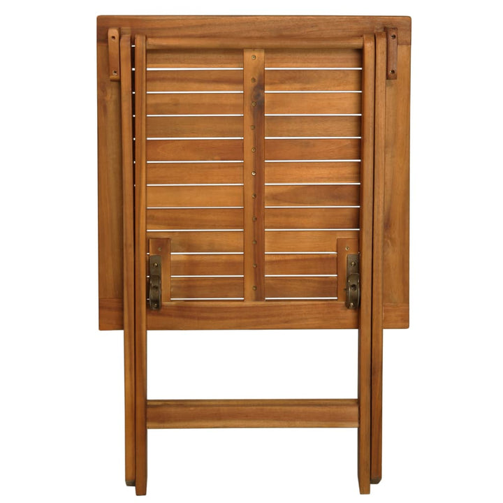 Set Bistro Pliabil Cu Perne, 3 Piese, Lemn Masiv De Acacia