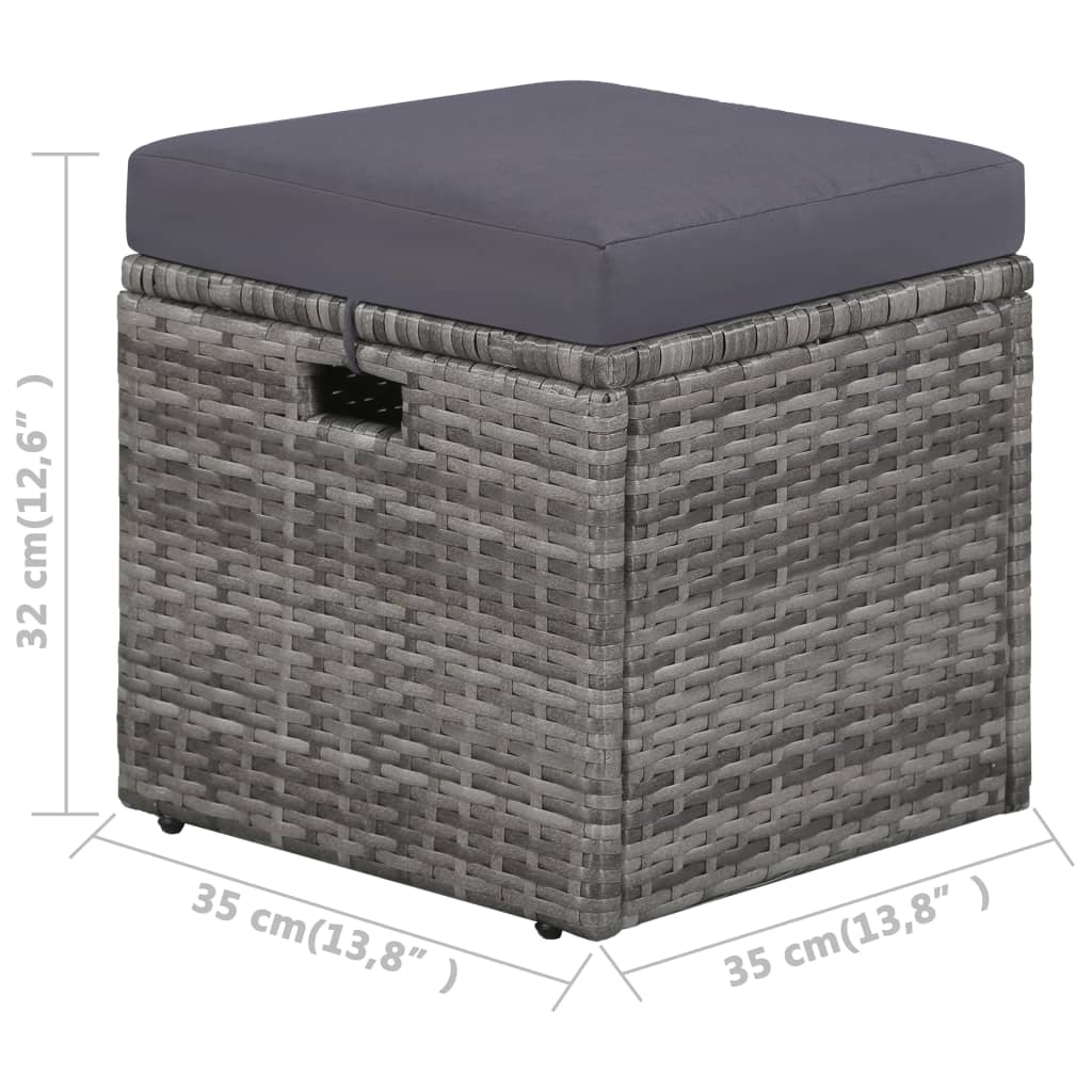Set Mobilier De Grădină Cu Perne, 4 Piese, , Poliratan