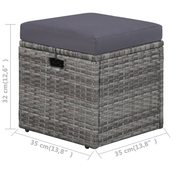 Set Mobilier De Grădină Cu Perne, 4 Piese, , Poliratan