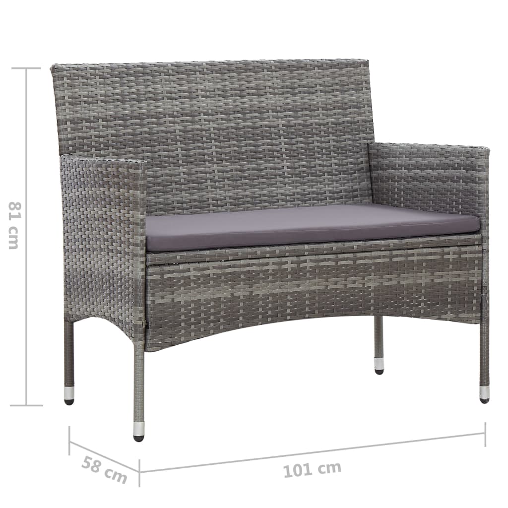 Bancă De Grădină, , 105 Cm, Poliratan