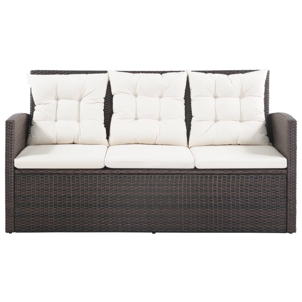 Set Mobilier De Grădină Cu Perne, 5 Piese, , Poliratan