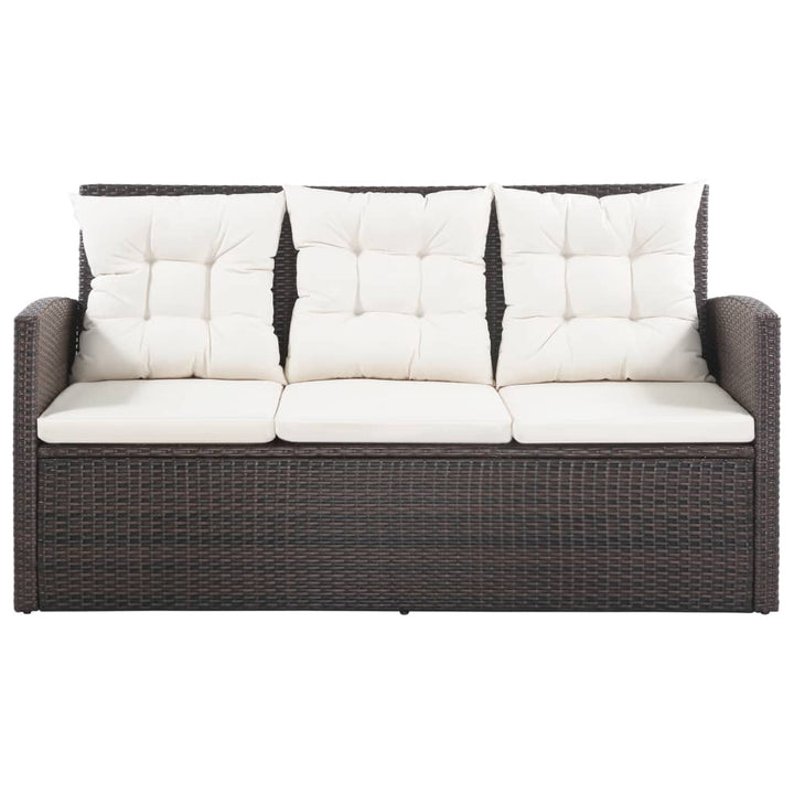 Set Mobilier De Grădină Cu Perne, 5 Piese, , Poliratan