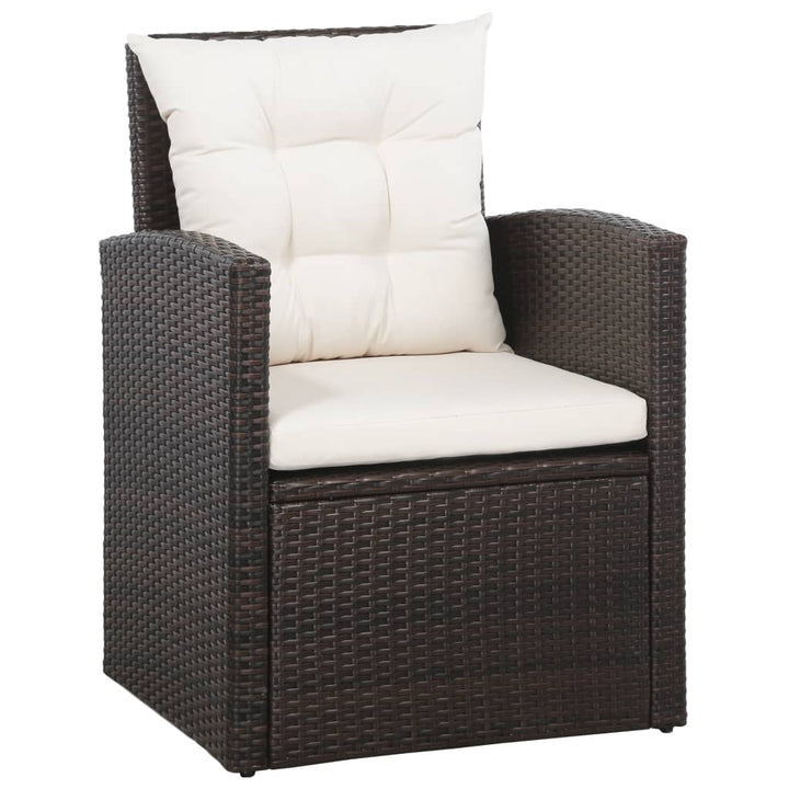 Set Mobilier De Grădină Cu Perne, 5 Piese, , Poliratan