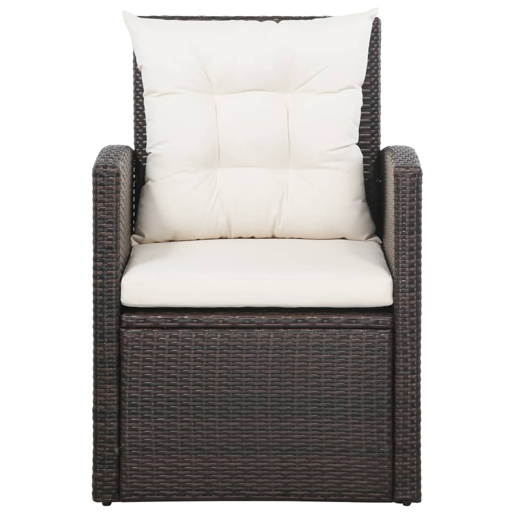Set Mobilier De Grădină Cu Perne, 5 Piese, , Poliratan