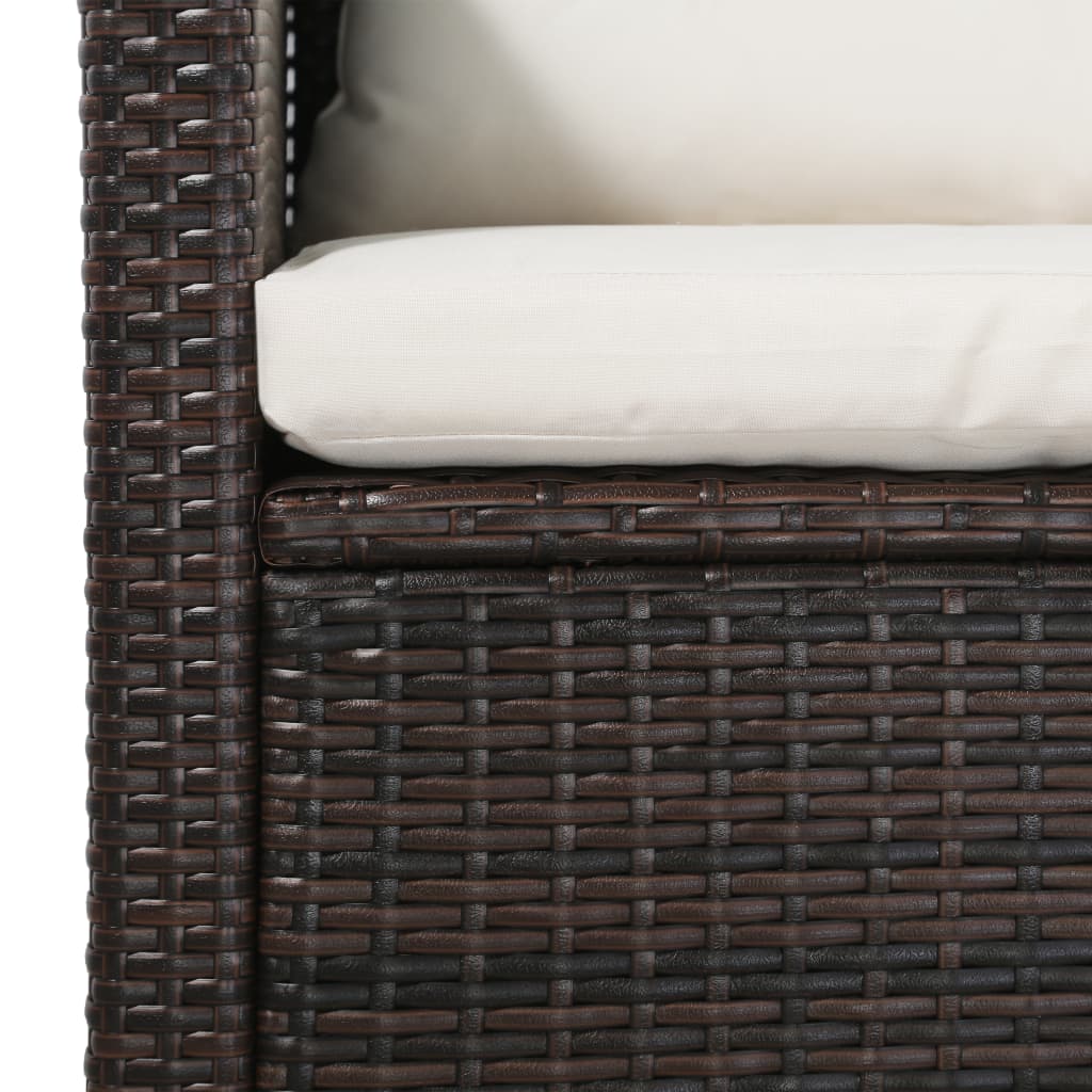 Set Mobilier De Grădină Cu Perne, 5 Piese, , Poliratan