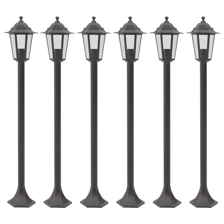 Stâlp Iluminare Grădină, 6 Buc., , 110 Cm, Aluminiu, E27