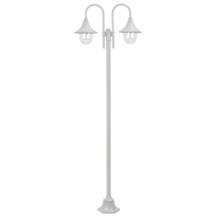 Stâlp Cu Lumini De Grădină E27 220 Cm, Aluminiu 2 Lămpi,