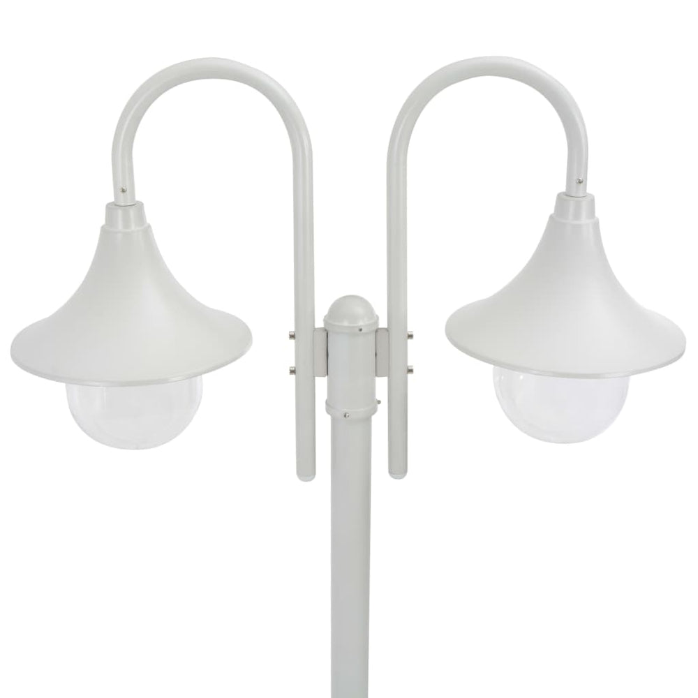Stâlp Cu Lumini De Grădină E27 220 Cm, Aluminiu 2 Lămpi,