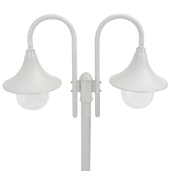 Stâlp Cu Lumini De Grădină E27 220 Cm, Aluminiu 2 Lămpi,