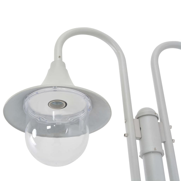 Stâlp Cu Lumini De Grădină E27 220 Cm, Aluminiu 2 Lămpi,