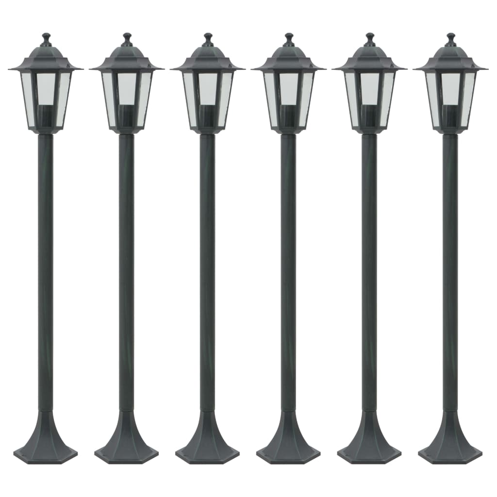 Stâlp Iluminare Grădină, 6 Buc., , 110 Cm, Aluminiu, E27