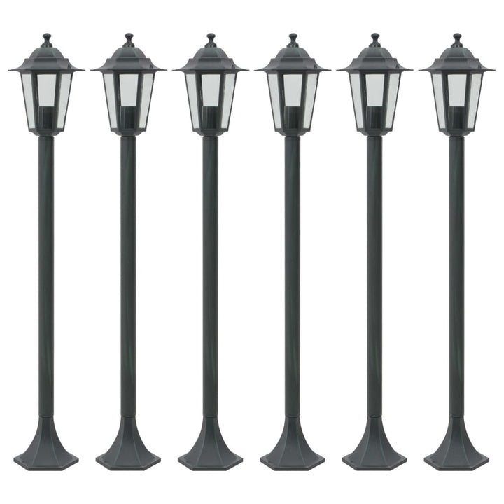 Stâlp Iluminare Grădină, 6 Buc., , 110 Cm, Aluminiu, E27