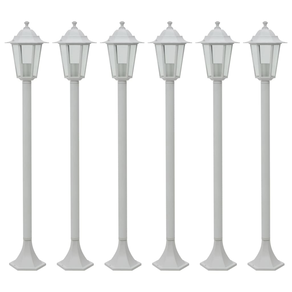 Stâlp Iluminare Grădină, 6 Buc., , 110 Cm, Aluminiu, E27