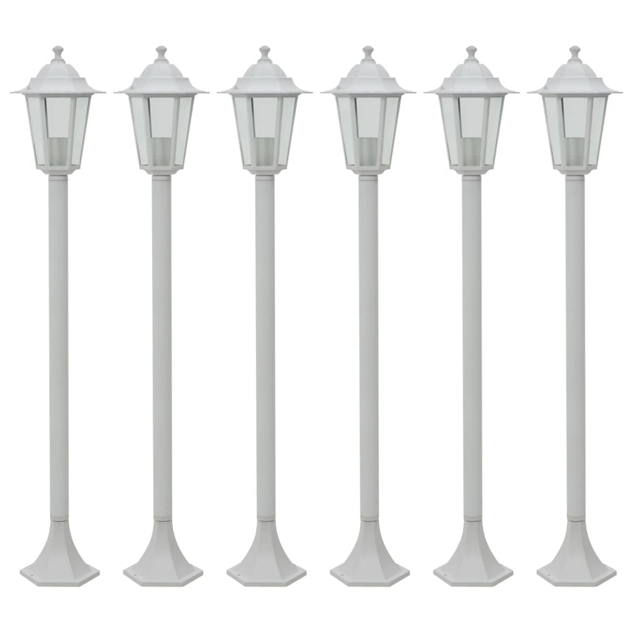 Stâlp Iluminare Grădină, 6 Buc., , 110 Cm, Aluminiu, E27