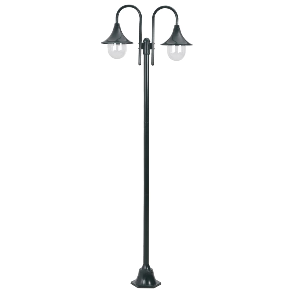 Stâlp Cu Lumini De Grădină E27 220 Cm, Aluminiu 2 Lămpi,