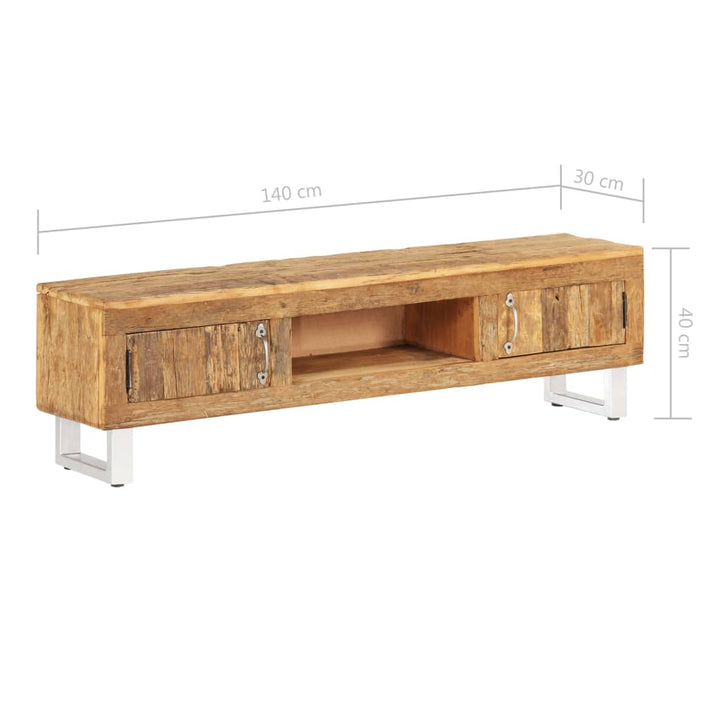 Comodă Tv, 140 X 30 X 40 Cm, Lemn Masiv Reciclat