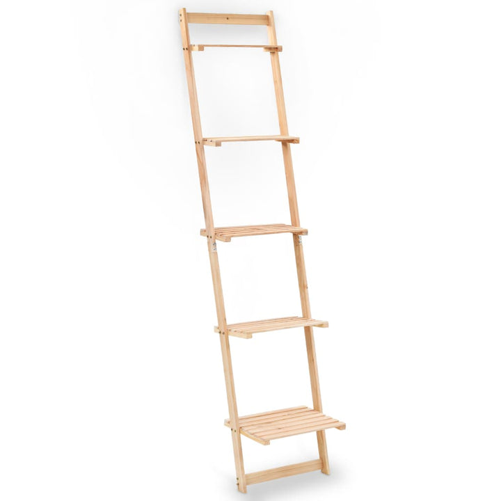 Raft De Perete Tip Scară, Lemn De Cedru, 41,5 X 30 X 176 Cm
