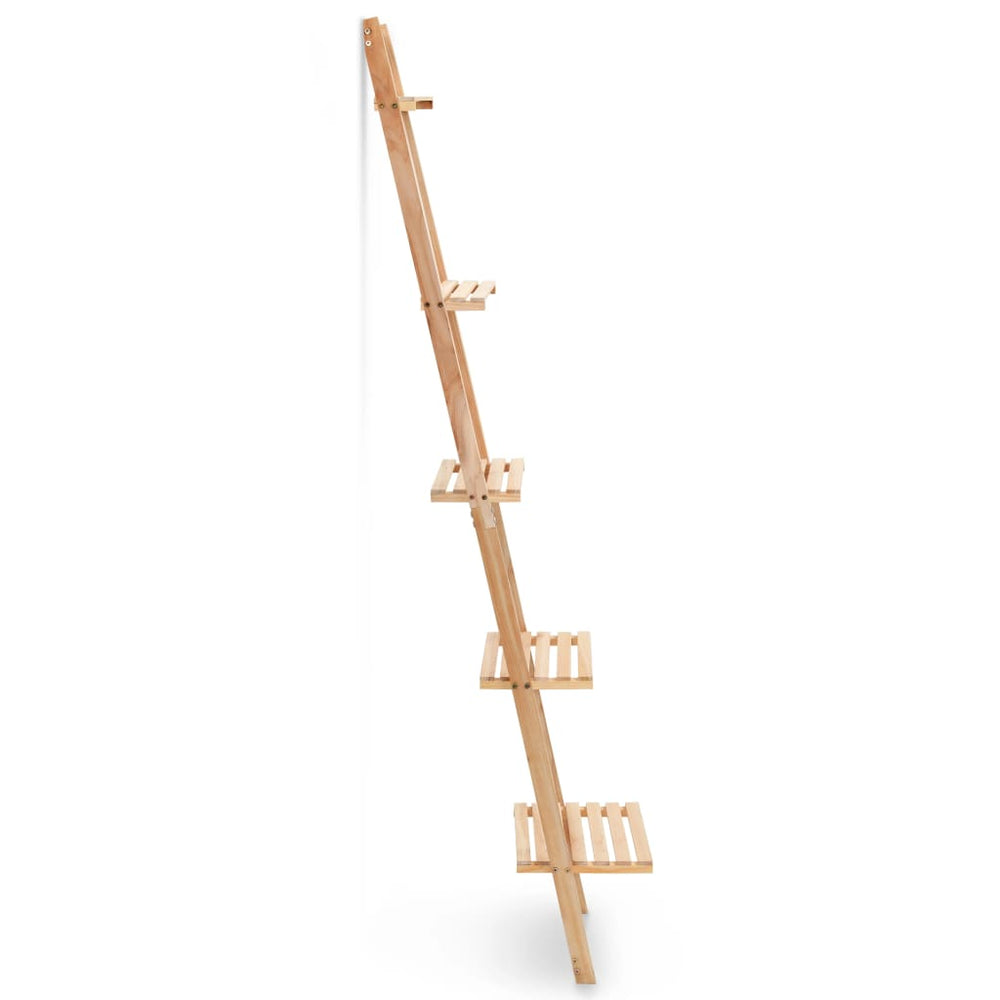 Raft De Perete Tip Scară, Lemn De Cedru, 41,5 X 30 X 176 Cm