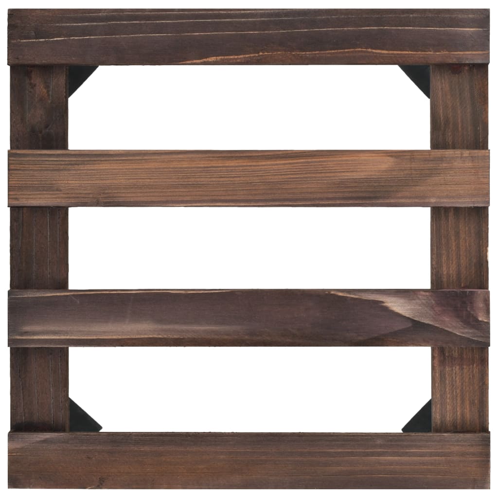 Suport Cu Role Pentru Plante, 4 Buc., 25X25 Cm, Lemn De Cedru