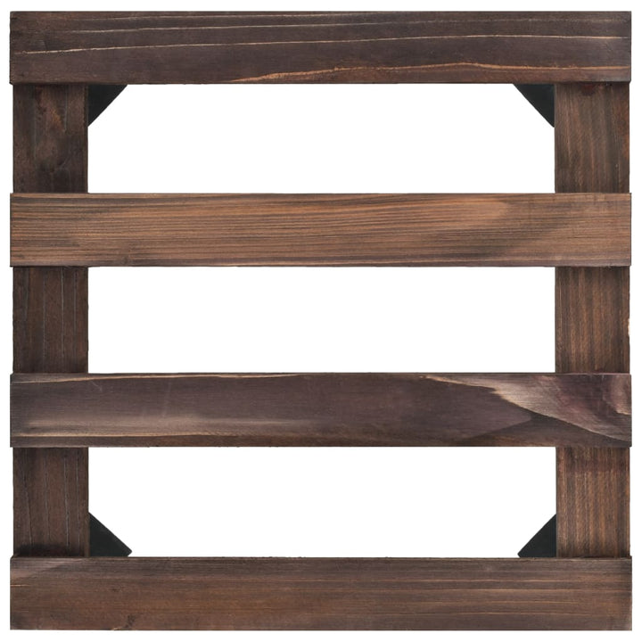 Suport Cu Role Pentru Plante, 4 Buc., 25X25 Cm, Lemn De Cedru