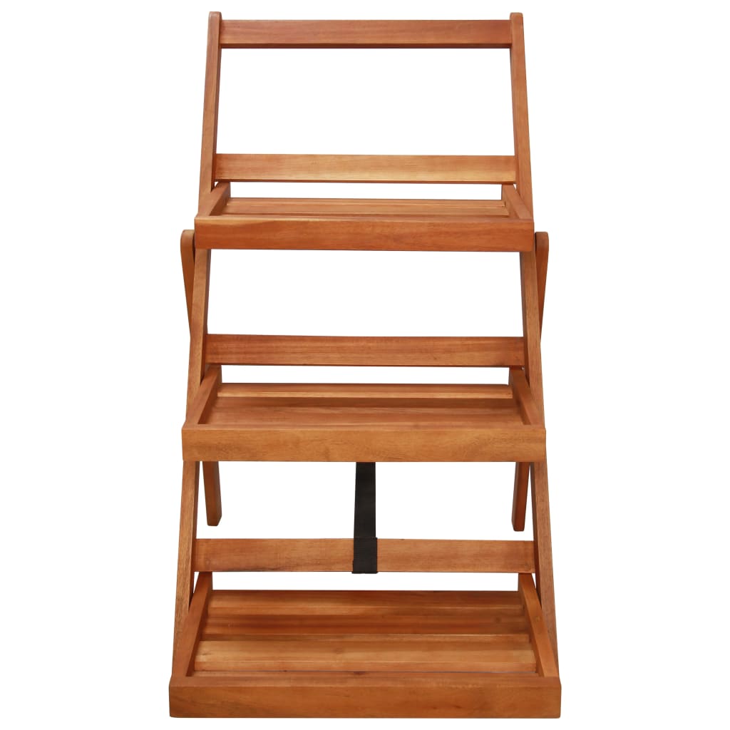 Suport De Plante, 3 Niveluri, 50X63X80 Cm, Lemn Masiv De Acacia