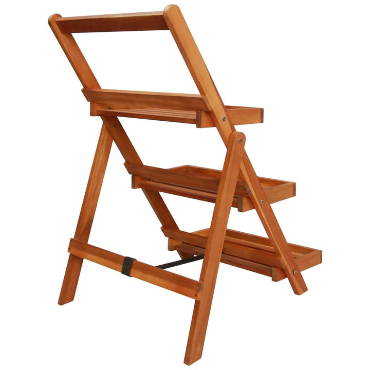 Suport De Plante, 3 Niveluri, 50X63X80 Cm, Lemn Masiv De Acacia
